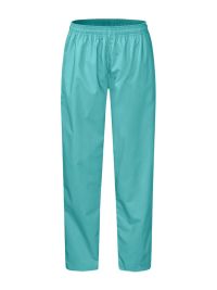 Günstige türkisfarbene Schlupfhose für Pflegeberufe mit elastischem Bund und Kordel